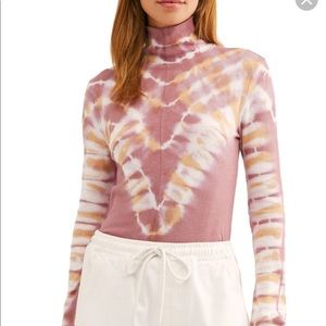 Free People Psychedelic Tie Dye Turtleneck